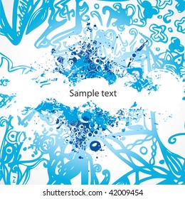 Color paint splashes background. Vector.