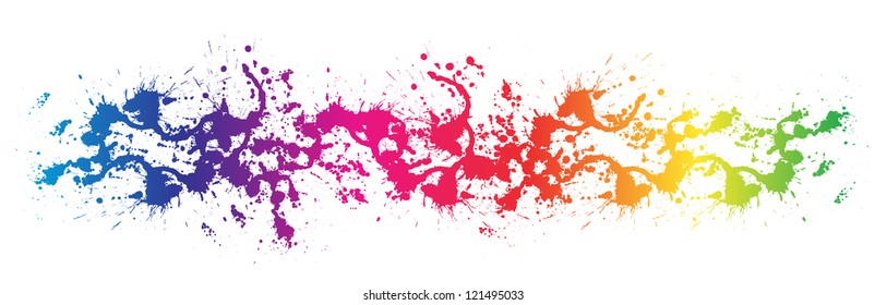 Color Paint Splashes. Gradient Vector Background