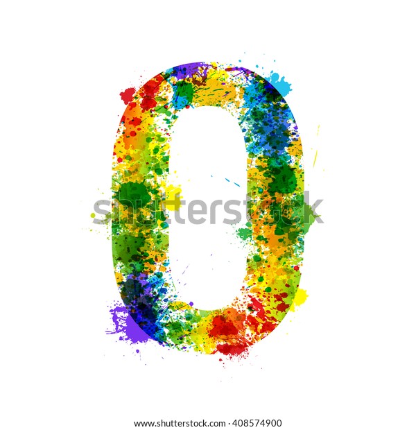 Color Paint Splashes Gradient Vector Font Stock Vector (Royalty Free ...