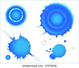 color paint splashes-vector