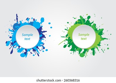 Color paint splat .Paint splashes for design use.Splash banner.Vector illustration.