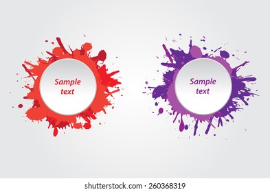 Color paint splat .Paint splashes for design use.Splash banner .Vector illustration.