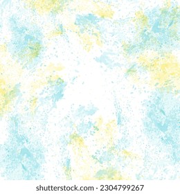Color paint splatter background in pastel color. Vector square template with splashes and drops.