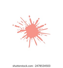 Color paint splatter. Colorful ink stain, abstract paint splash and wet splat. Watercolor or slime stain vector. Colorful stain and splash, splat messy, inkblot splashing illustration on white