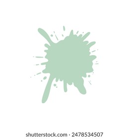 Color paint splatter. Colorful ink stain, abstract paint splash and wet splat. Watercolor or slime stain vector. Colorful stain and splash, splat messy, inkblot splashing illustration on white