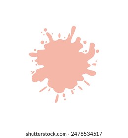 Color paint splatter. Colorful ink stain, abstract paint splash and wet splat. Watercolor or slime stain vector. Colorful stain and splash, splat messy, inkblot splashing illustration on white