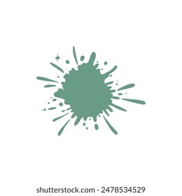 Color paint splatter. Colorful ink stain, abstract paint splash and wet splat. Watercolor or slime stain vector. Colorful stain and splash, splat messy, inkblot splashing illustration on white