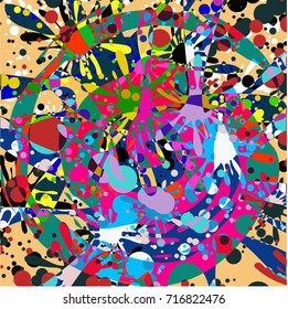 Color paint splatters