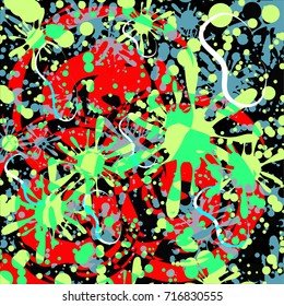 Color paint splatters