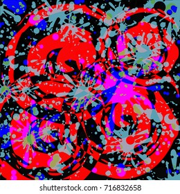 Color paint splatters