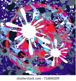 Color paint splatters