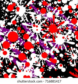 Color paint splatters