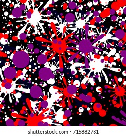 Color paint splatters