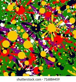 Color paint splatters