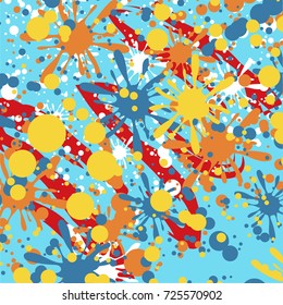 Color paint splatters