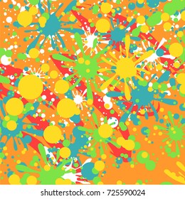 Color paint splatters