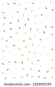Color Paint Top Vector White Background. Festive Dust Illustration. Carnaval Smear Pattern. Falling Confetti Flying Card.