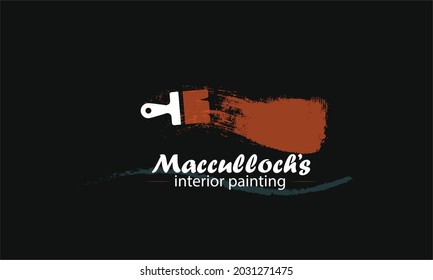 color painting logo design. interior painting logo desin or icon