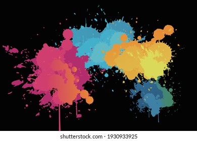 color paints rainbow color touch