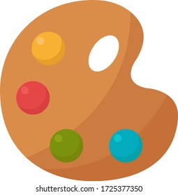 Color paleette, illustration, vector on white background