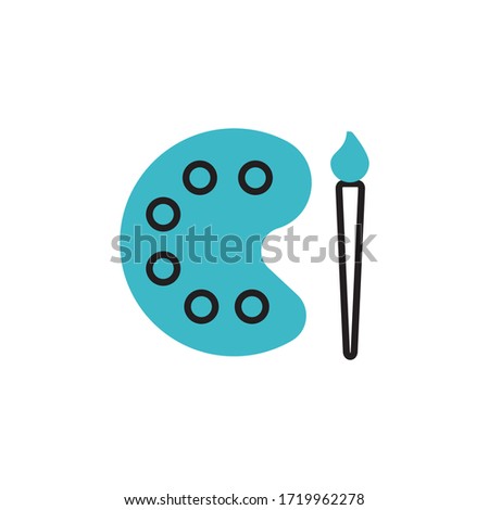 color palet icon modern vector. isolated on white background