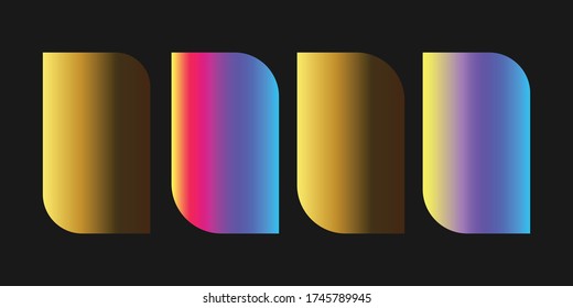 Color Palette 2020 Modern Combination. Gradient set