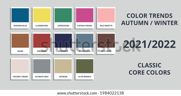 Color Palette Autumn Winter 20212022 Trend Stock Vector (Royalty Free ...