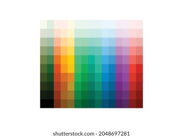 Color Palette. Bright Vector Background with Colors Collection. Bright Color Squares Set isolated on White Background.