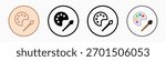 Color Palette and Brush Icons: vector illustration of color palette icons and paintbrush with white background