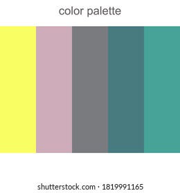 Color Palette Combination. For Design Idea. Beautiful Color Combination Scheme.