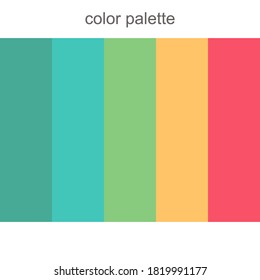 Color Palette Combination. For Design Idea. Beautiful Color Combination Scheme.