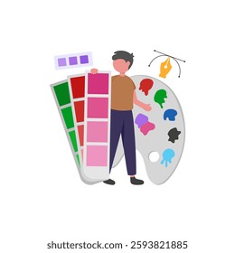 Color Palette, Design And Development Vector Illustration