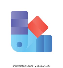 Farbpaletten-Designer-Tool Flachfarbensymbol: Kunst und digitales Design-Symbol