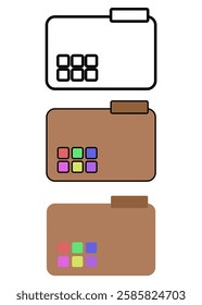 Color palette file icon set