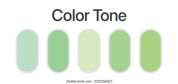 color palette with five color style