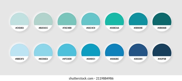 Color palette in flat style.