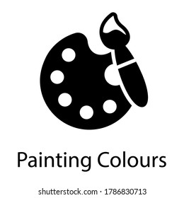 color palette glyph icon isolated on white background