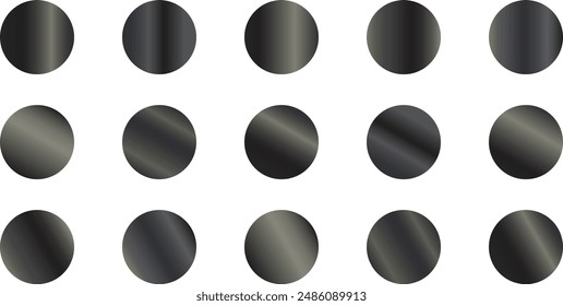 Color palette gradient set. Gray gradient. Set of gray gradients, black gradient. Black gradients set. Modern gradients isolated on white background