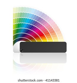 Color palette guide, fan, catalogue. Vector.