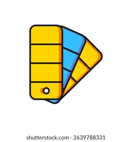 Color Color palette guide icon isolated on white background. Flat filled outline style with shadow. Vector