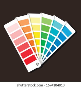 Color palette guide on dark background, Vector illustration