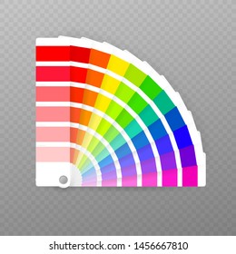 Color palette guide on transparent background