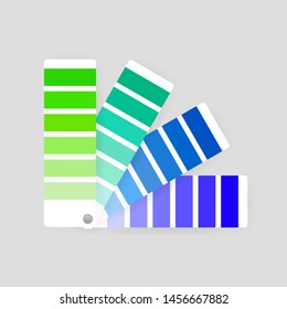 Color palette guide on transparent background