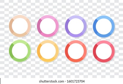 Color palette guide on transparent background