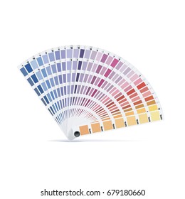 Color palette, guide of paint samples catalog