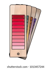 color palette guide set in colored crayon silhouette