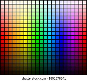 Color palette harmony. Colors shades and lights. Vector template.