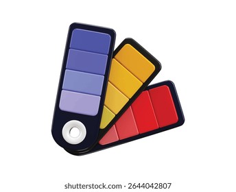 Color palette icon 3d render concept of graphic design element