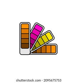 Color palette icon design template vector isolated illustration