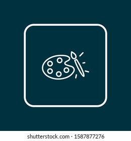 Color palette icon line symbol. Premium quality isolated painting element in trendy style.